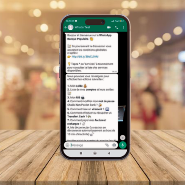 WhatsApp Banking - Fintech project screenshot